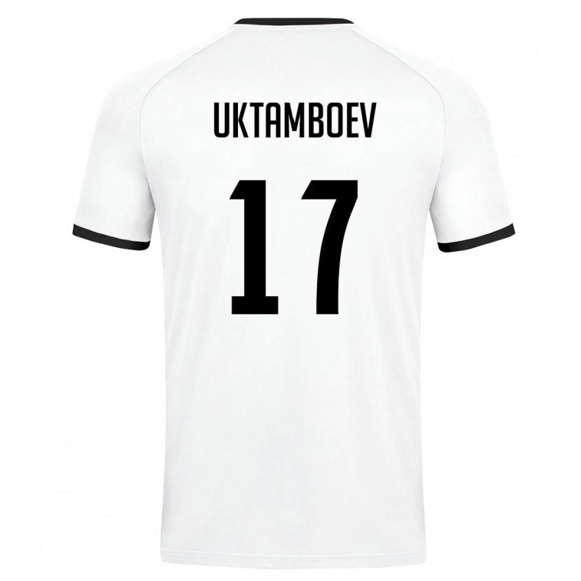 DanxenレディースウズベキスタンJakhongirmirzo Uktamboev#17白 ダークグリーンアウェイシャツ26-28ジャージーユニフォーム