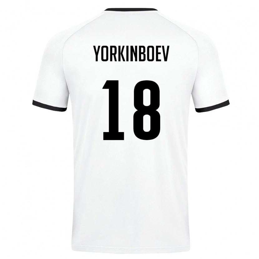 DanxenレディースウズベキスタンShokhzhakhon Yorkinboev#18白 ダークグリーンアウェイシャツ26-28ジャージーユニフォーム