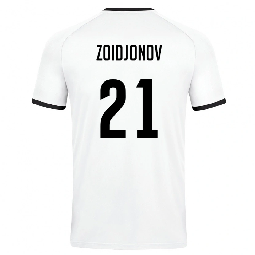 DanxenレディースウズベキスタンAbdulboriy Zoidjonov#21白 ダークグリーンアウェイシャツ26-28ジャージーユニフォーム