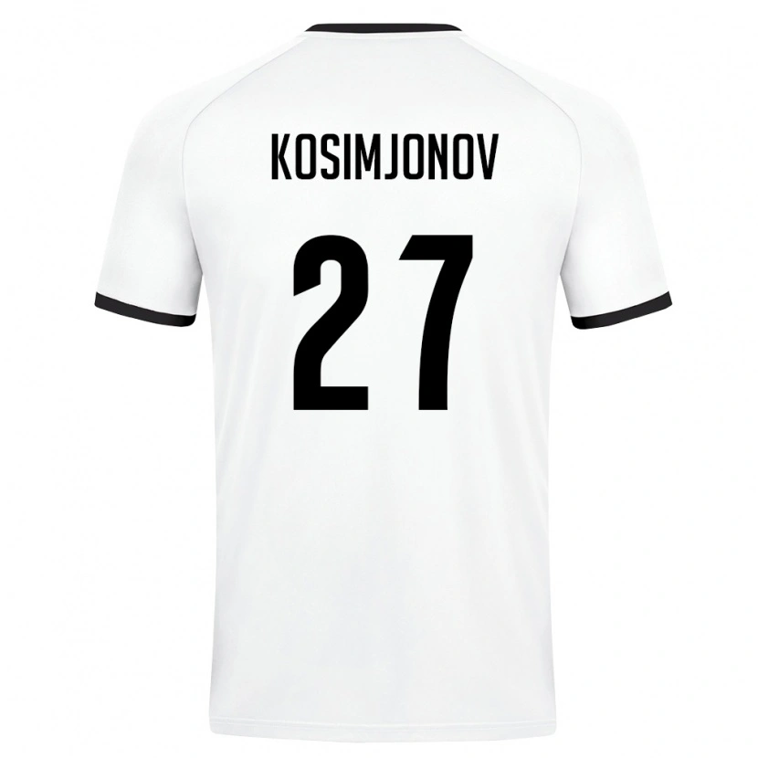 DanxenレディースウズベキスタンAsadbek Kosimjonov#27白 ダークグリーンアウェイシャツ26-28ジャージーユニフォーム