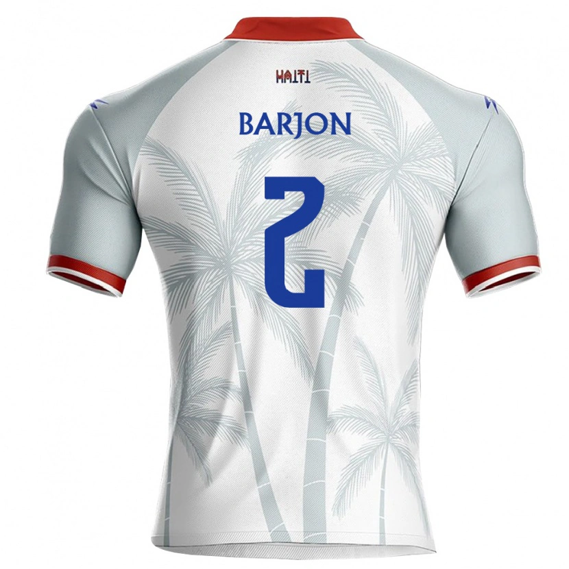 DanxenレディースハイチGuivens Barjon#2白 赤 灰アウェイシャツ26-28ジャージーユニフォーム
