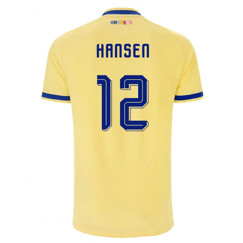 Danxenレディースキュラソー島ソンチェ・ハンセン#12黄 紺 ピンクアウェイシャツ26-28ジャージーユニフォーム