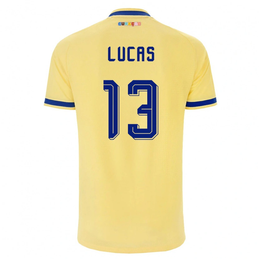 Danxenレディースキュラソー島Thyrone Lucas#13黄 紺 ピンクアウェイシャツ26-28ジャージーユニフォーム