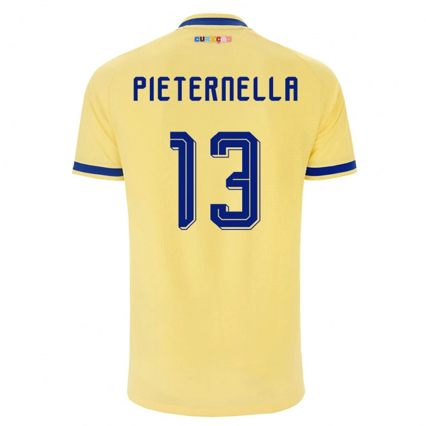 Danxenレディースキュラソー島Jereem Pieternella#13黄 紺 ピンクアウェイシャツ26-28ジャージーユニフォーム
