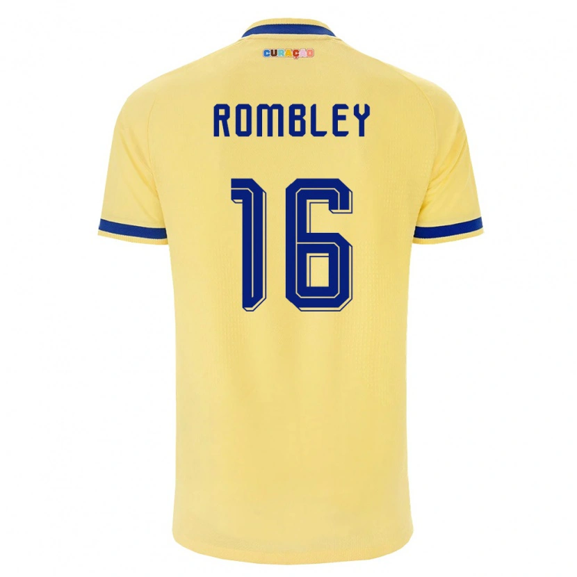 Danxenレディースキュラソー島Shermayn Rombley#16黄 紺 ピンクアウェイシャツ26-28ジャージーユニフォーム