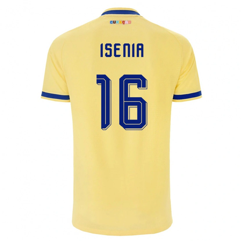 Danxenレディースキュラソー島Nathan Isenia#16黄 紺 ピンクアウェイシャツ26-28ジャージーユニフォーム