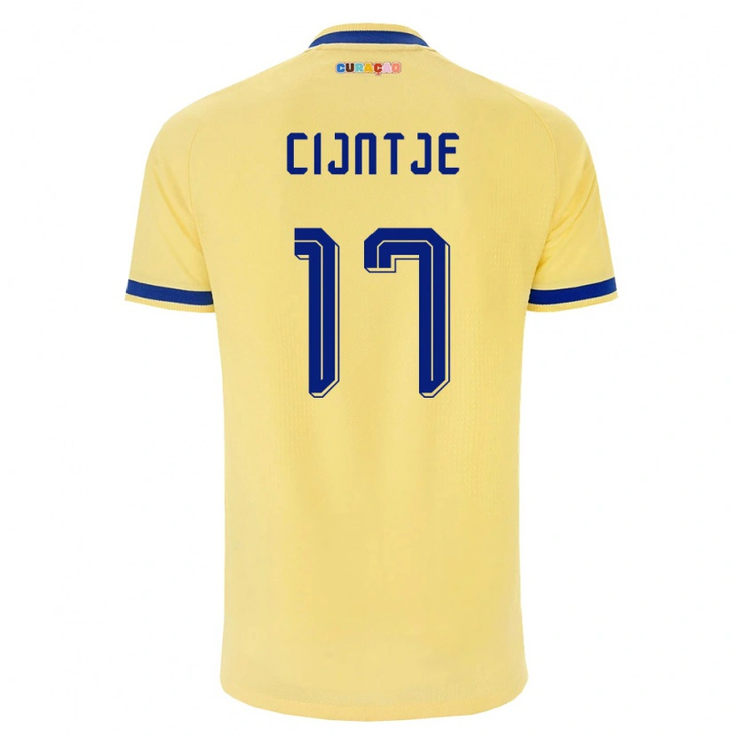 Danxenレディースキュラソー島Jayden Cijntje#17黄 紺 ピンクアウェイシャツ26-28ジャージーユニフォーム