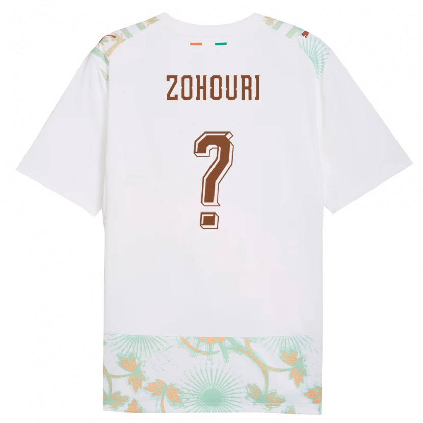 DanxenレディースコートジボワールGuy-Noël Zohouri#0白 オレンジ 緑アウェイシャツ26-28ジャージーユニフォーム
