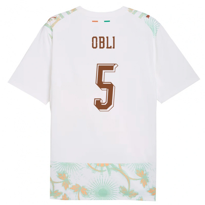 DanxenレディースコートジボワールKouame Obli#5白 オレンジ 緑アウェイシャツ26-28ジャージーユニフォーム