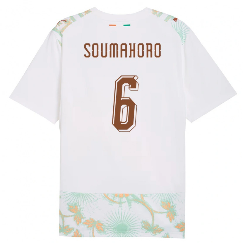 DanxenレディースコートジボワールHabib Soumahoro#6白 オレンジ 緑アウェイシャツ26-28ジャージーユニフォーム
