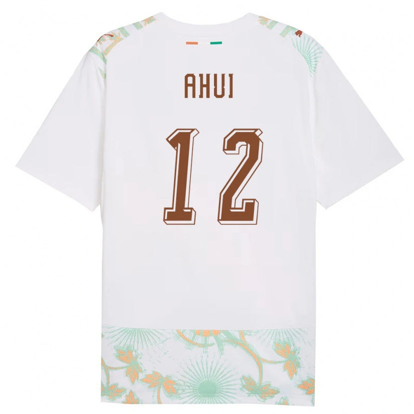 DanxenレディースコートジボワールAssabie Ahui#12白 オレンジ 緑アウェイシャツ26-28ジャージーユニフォーム