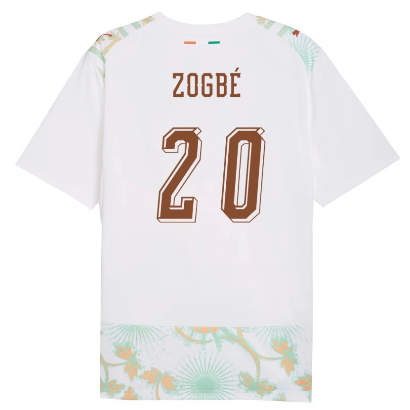 DanxenレディースコートジボワールLuck Zogbé#20白 オレンジ 緑アウェイシャツ26-28ジャージーユニフォーム