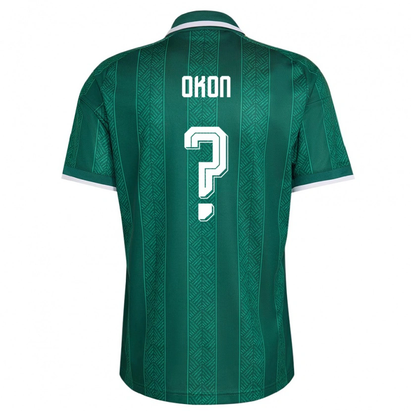 Danxenレディース南アフリカイーメイ・オコン#0緑 白 金アウェイシャツ26-28ジャージーユニフォーム