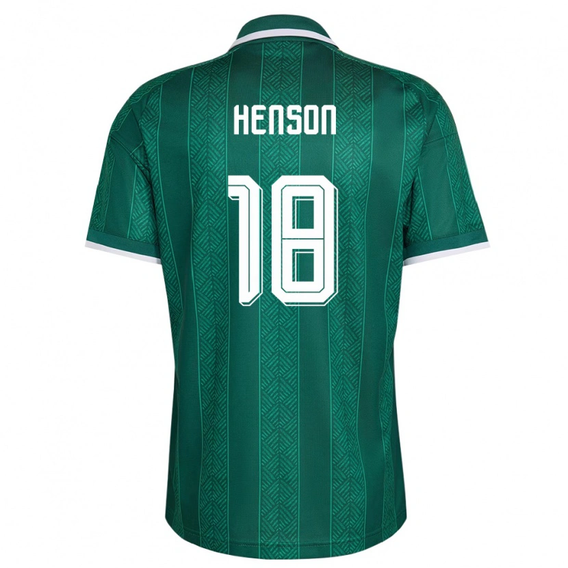 Danxenレディース南アフリカWill Henson#18緑 白 金アウェイシャツ26-28ジャージーユニフォーム