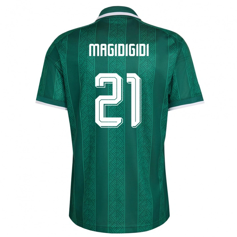 Danxenレディース南アフリカSiviwe Magidigidi#21緑 白 金アウェイシャツ26-28ジャージーユニフォーム
