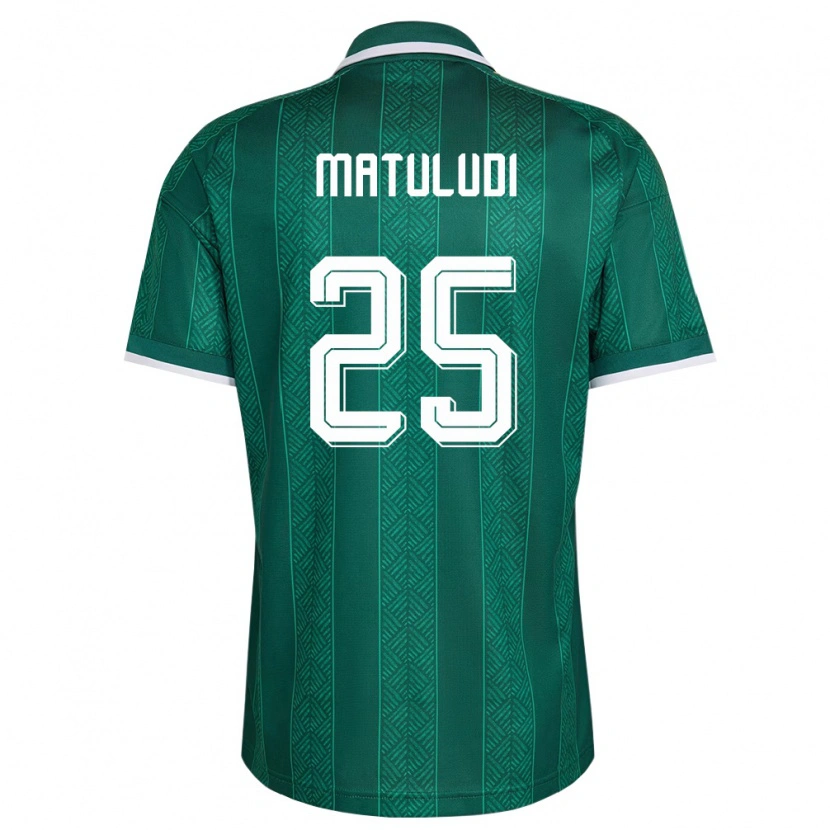 Danxenレディース南アフリカThabang Matuludi#25緑 白 金アウェイシャツ26-28ジャージーユニフォーム