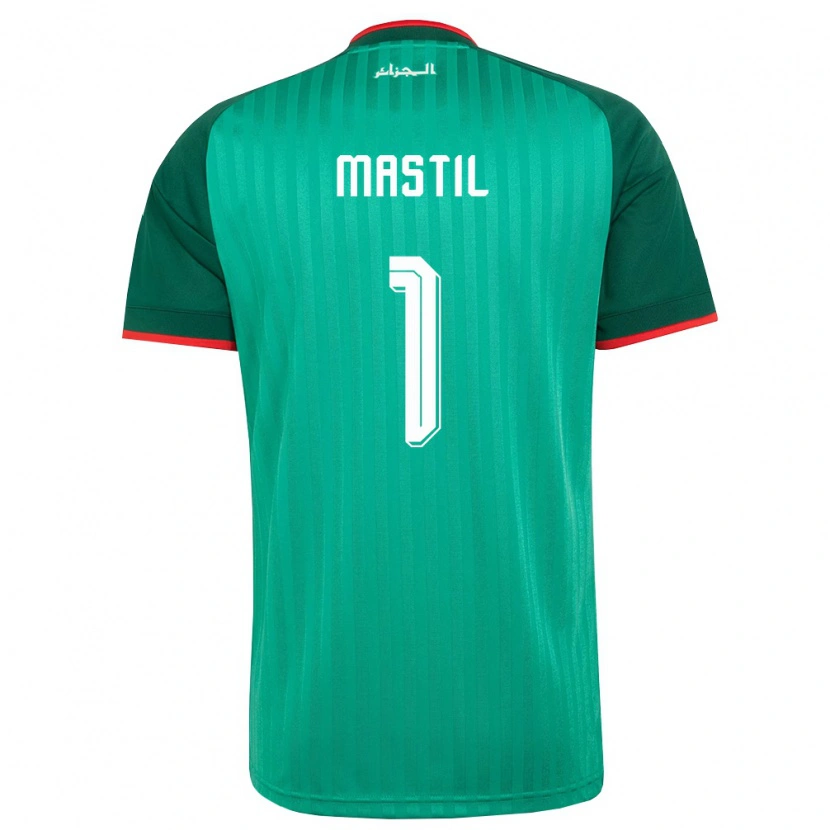 DanxenレディースアルジェリアMelvin Mastil#1緑 赤 白アウェイシャツ26-28ジャージーユニフォーム