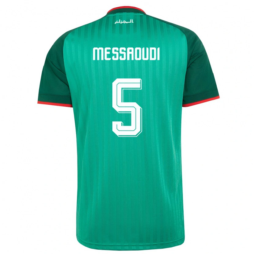 DanxenレディースアルジェリアYanis Messaoudi#5緑 赤 白アウェイシャツ26-28ジャージーユニフォーム
