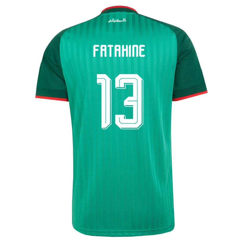DanxenレディースアルジェリアAnis Fatahine#13緑 赤 白アウェイシャツ26-28ジャージーユニフォーム
