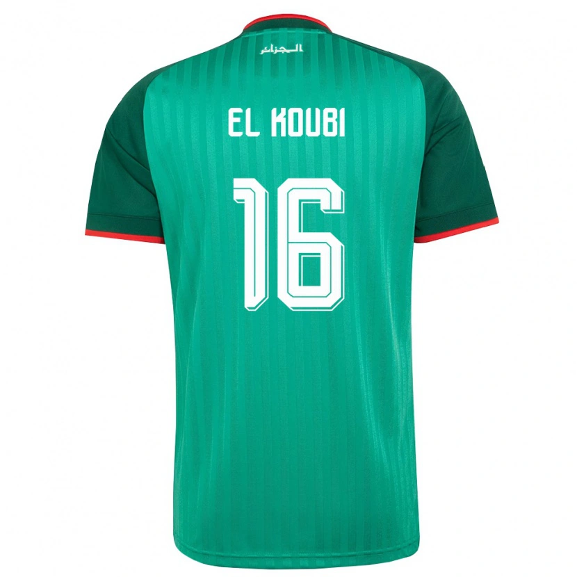 DanxenレディースアルジェリアMohammed El Koubi#16緑 赤 白アウェイシャツ26-28ジャージーユニフォーム