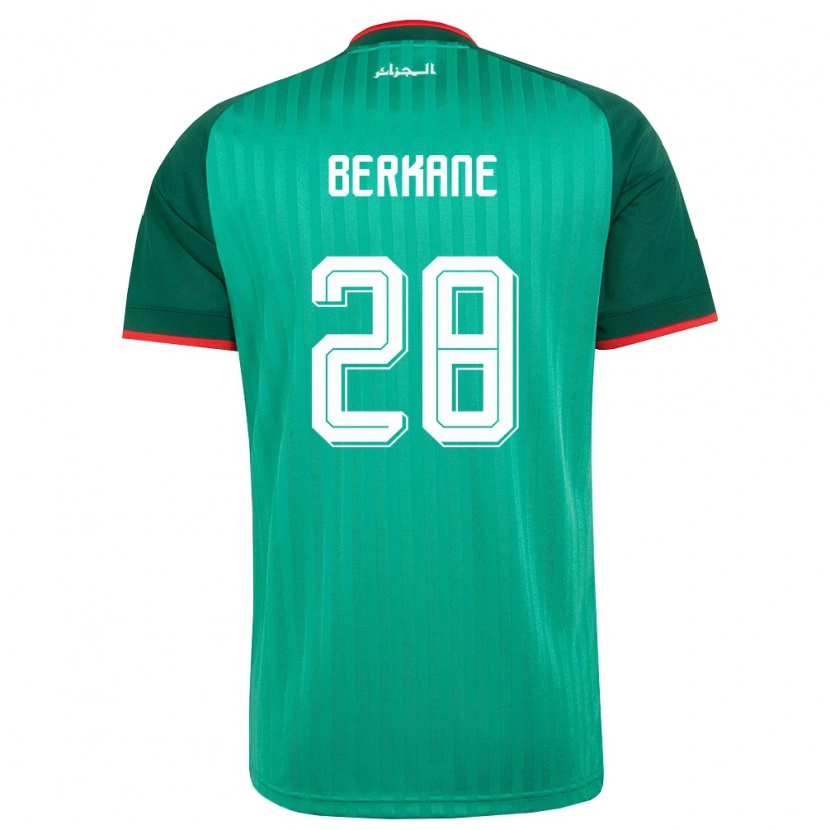 DanxenレディースアルジェリアRedouane Berkane#28緑 赤 白アウェイシャツ26-28ジャージーユニフォーム