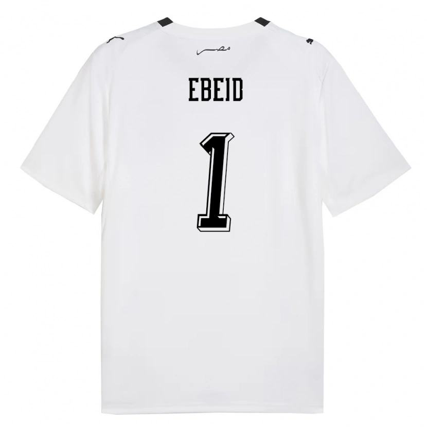 DanxenレディースエジプトMohamed Ebeid#1白 灰 黒アウェイシャツ26-28ジャージーユニフォーム