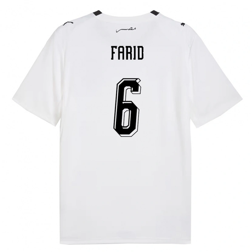 DanxenレディースエジプトAdham Farid#6白 灰 黒アウェイシャツ26-28ジャージーユニフォーム