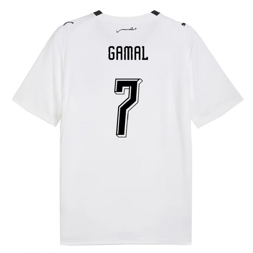 DanxenレディースエジプトMohamed Gamal#7白 灰 黒アウェイシャツ26-28ジャージーユニフォーム