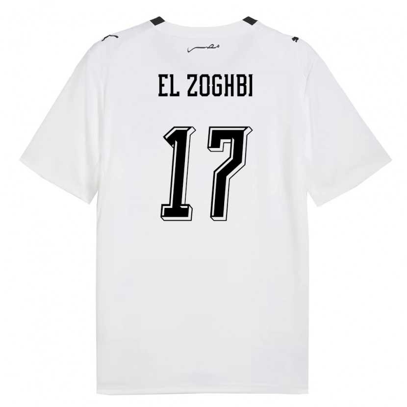 DanxenレディースエジプトAbdelaziz El Zoghbi#17白 灰 黒アウェイシャツ26-28ジャージーユニフォーム