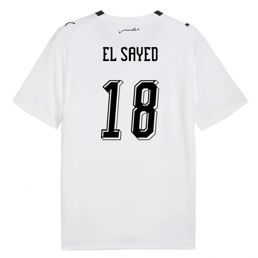 DanxenレディースエジプトMohamed El Sayed#18白 灰 黒アウェイシャツ26-28ジャージーユニフォーム
