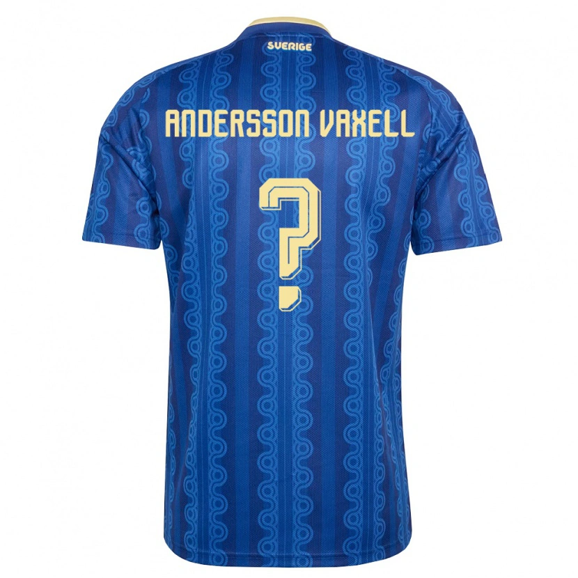 DanxenレディーススウェーデンMilo Andersson Vaxell#0青 紺 黄アウェイシャツ26-28ジャージーユニフォーム