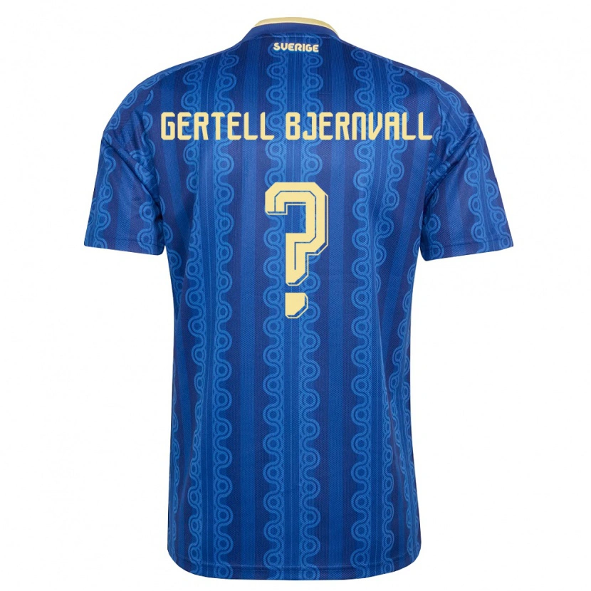 DanxenレディーススウェーデンFelix Gertell Bjernvall#0青 紺 黄アウェイシャツ26-28ジャージーユニフォーム