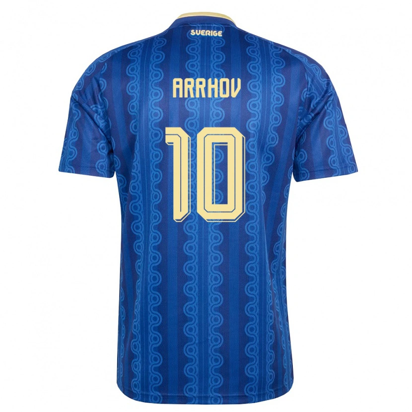 DanxenレディーススウェーデンLove Arrhov#10青 紺 黄アウェイシャツ26-28ジャージーユニフォーム