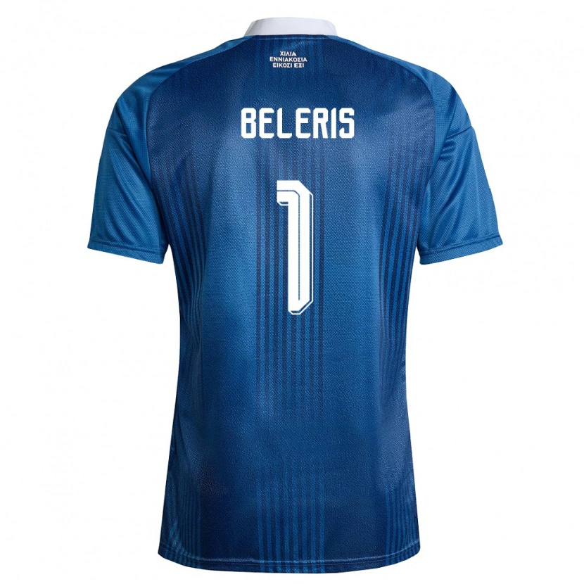 DanxenレディースギリシャEfstathios Beleris#1紺 青 白アウェイシャツ26-28ジャージーユニフォーム