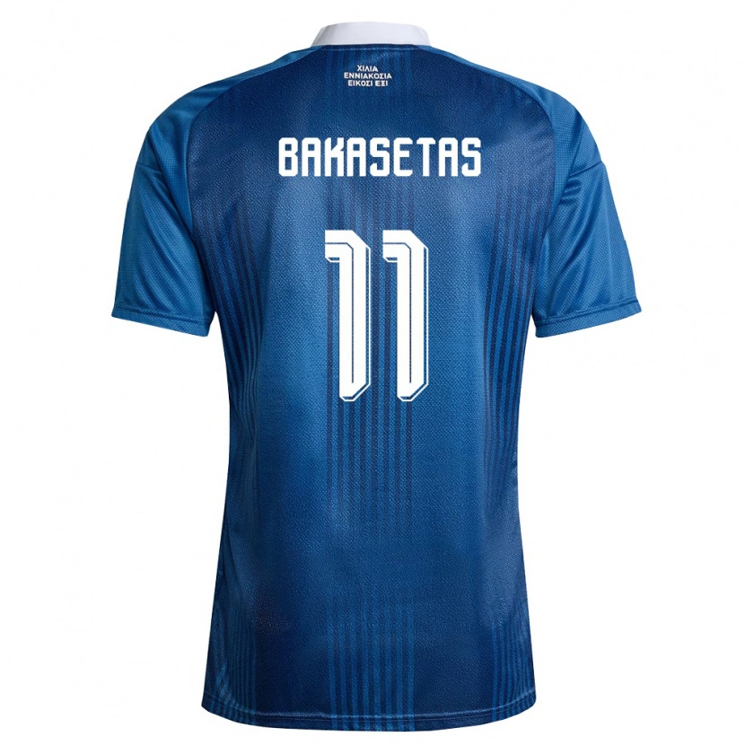 Danxenレディースギリシャアナスタシオス・バカセタス#11紺 青 白アウェイシャツ26-28ジャージーユニフォーム