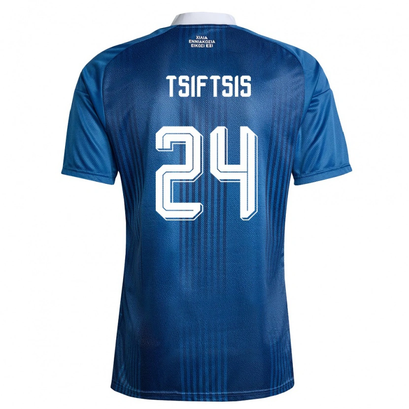 DanxenレディースギリシャAntonis Tsiftsis#24紺 青 白アウェイシャツ26-28ジャージーユニフォーム