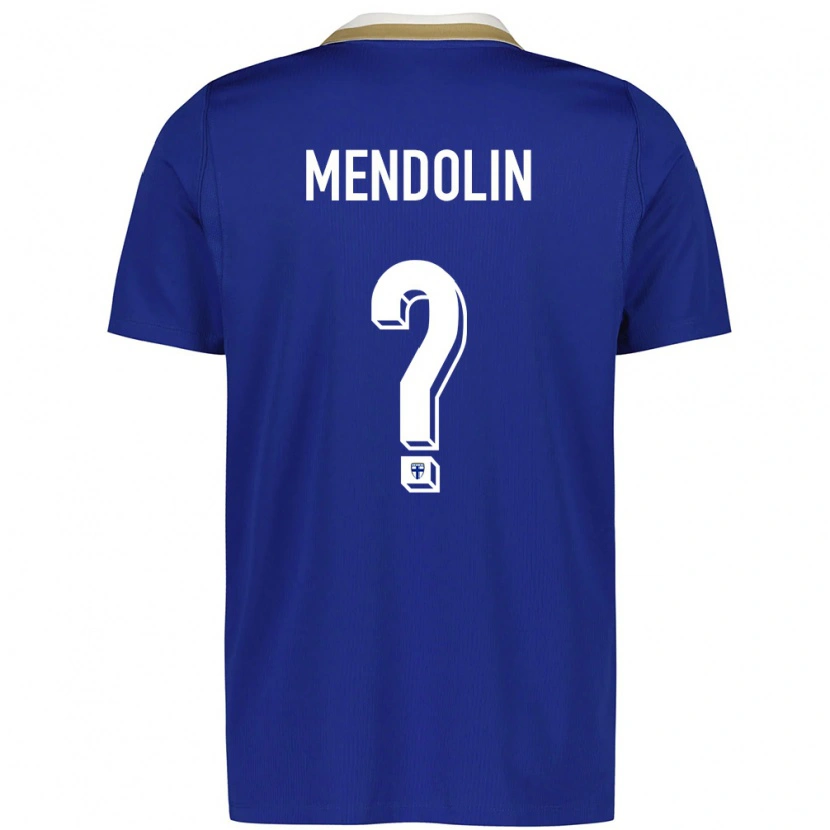 DanxenレディースフィンランドRasmus Mendolin#0青 白アウェイシャツ26-28ジャージーユニフォーム