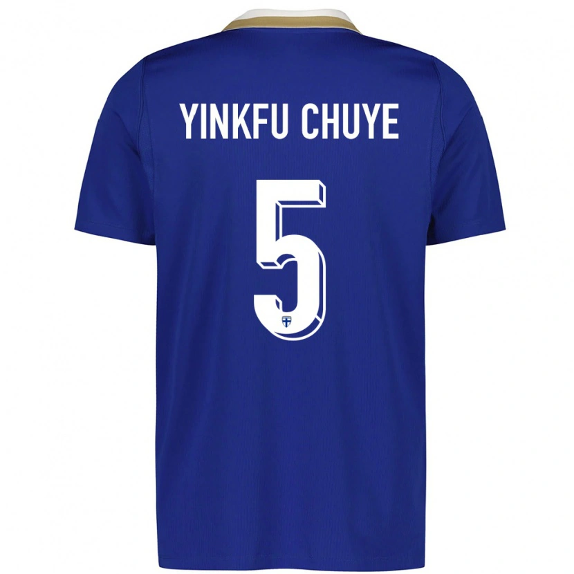 DanxenレディースフィンランドMiguel Yinkfu Chuye#5青 白アウェイシャツ26-28ジャージーユニフォーム