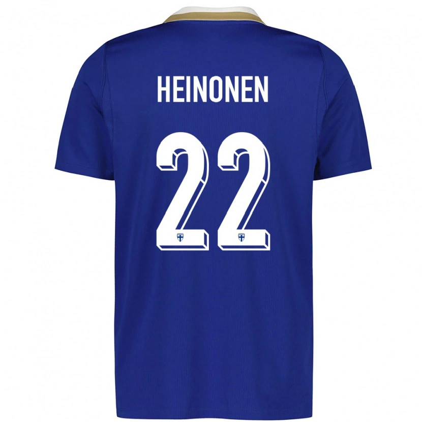 DanxenレディースフィンランドOtto Heinonen#22青 白アウェイシャツ26-28ジャージーユニフォーム