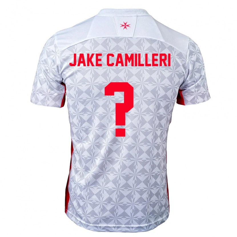 DanxenレディースマルタJake Camilleri#0灰 白 赤アウェイシャツ26-28ジャージーユニフォーム