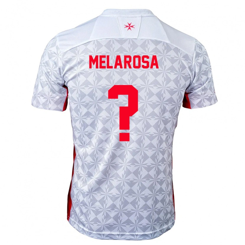DanxenレディースマルタGuiseppe Melarosa#0灰 白 赤アウェイシャツ26-28ジャージーユニフォーム
