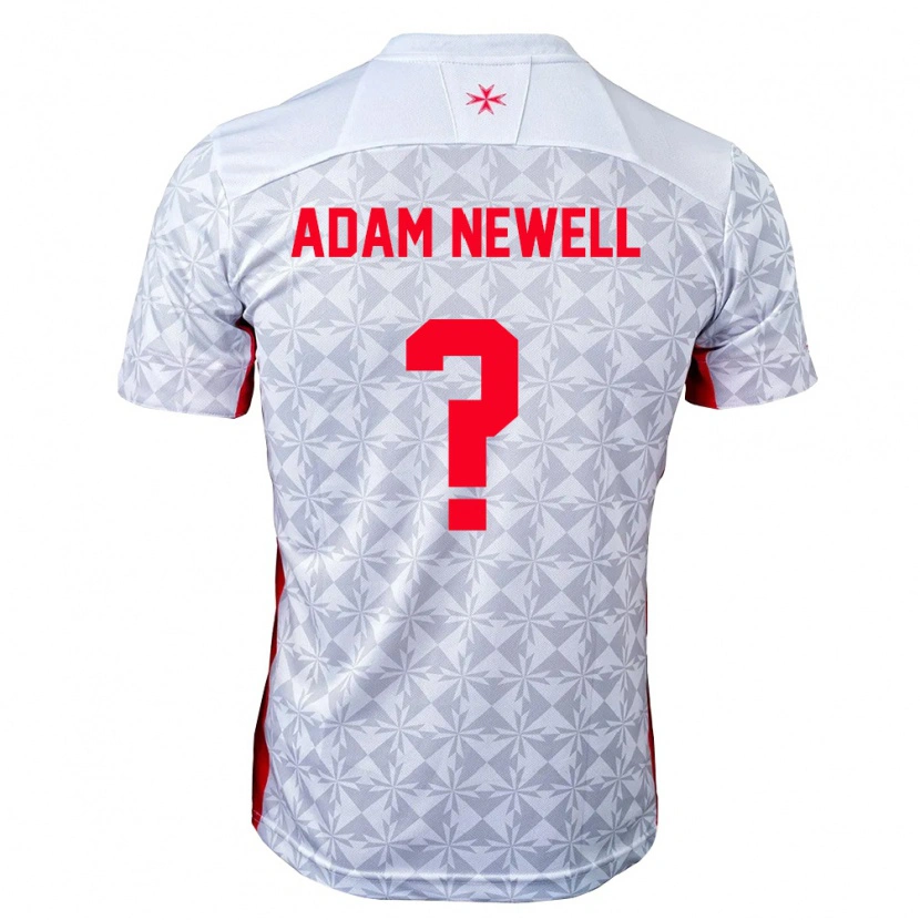 DanxenレディースマルタAdam Newell#0灰 白 赤アウェイシャツ26-28ジャージーユニフォーム