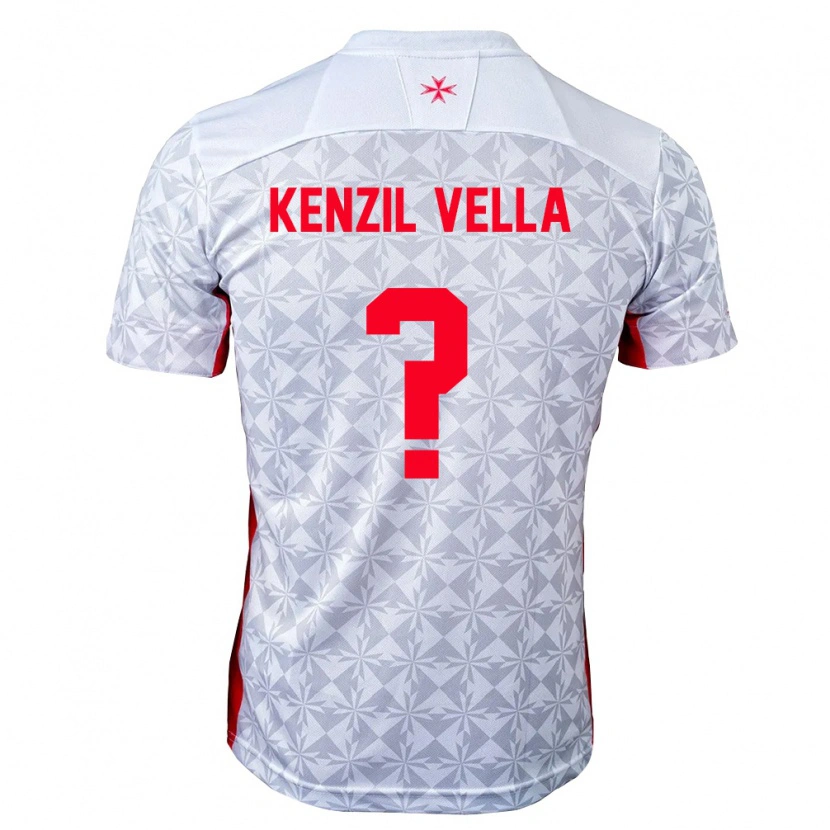 DanxenレディースマルタKenzil Vella#0灰 白 赤アウェイシャツ26-28ジャージーユニフォーム