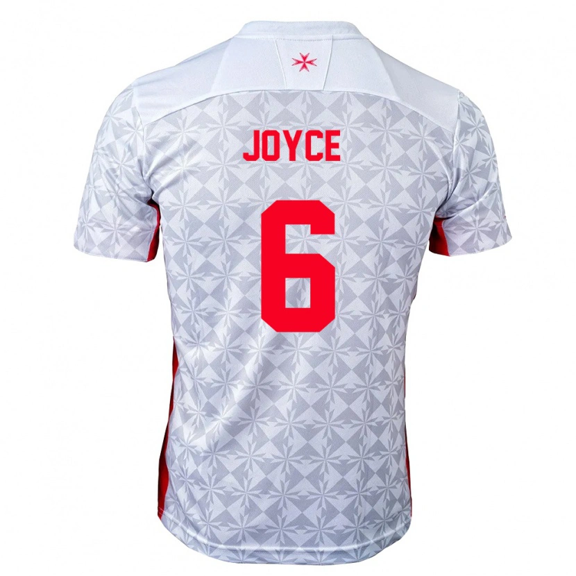 DanxenレディースマルタNathan Joyce#6灰 白 赤アウェイシャツ26-28ジャージーユニフォーム