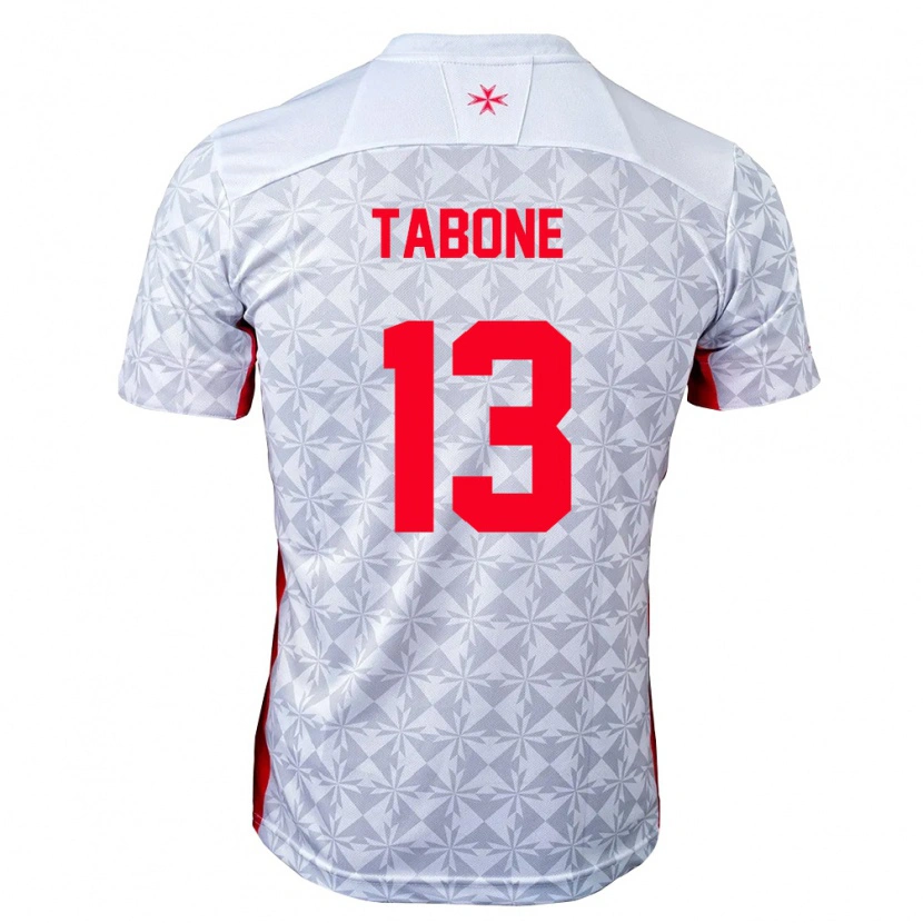DanxenレディースマルタJayden Tabone#13灰 白 赤アウェイシャツ26-28ジャージーユニフォーム