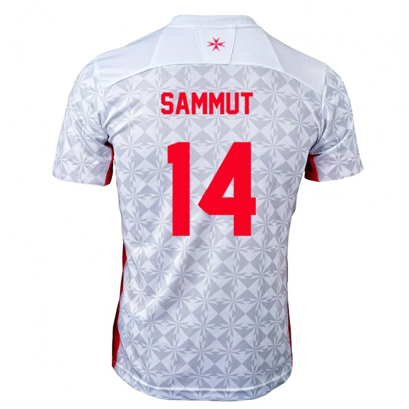 DanxenレディースマルタDanny Sammut#14灰 白 赤アウェイシャツ26-28ジャージーユニフォーム