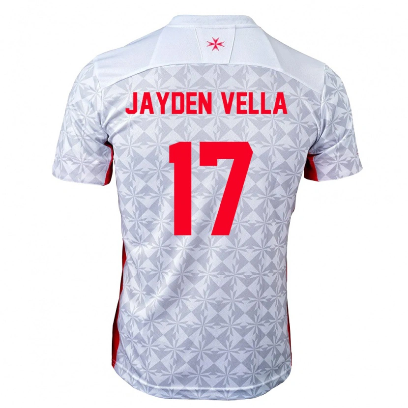 DanxenレディースマルタJayden Vella#17灰 白 赤アウェイシャツ26-28ジャージーユニフォーム
