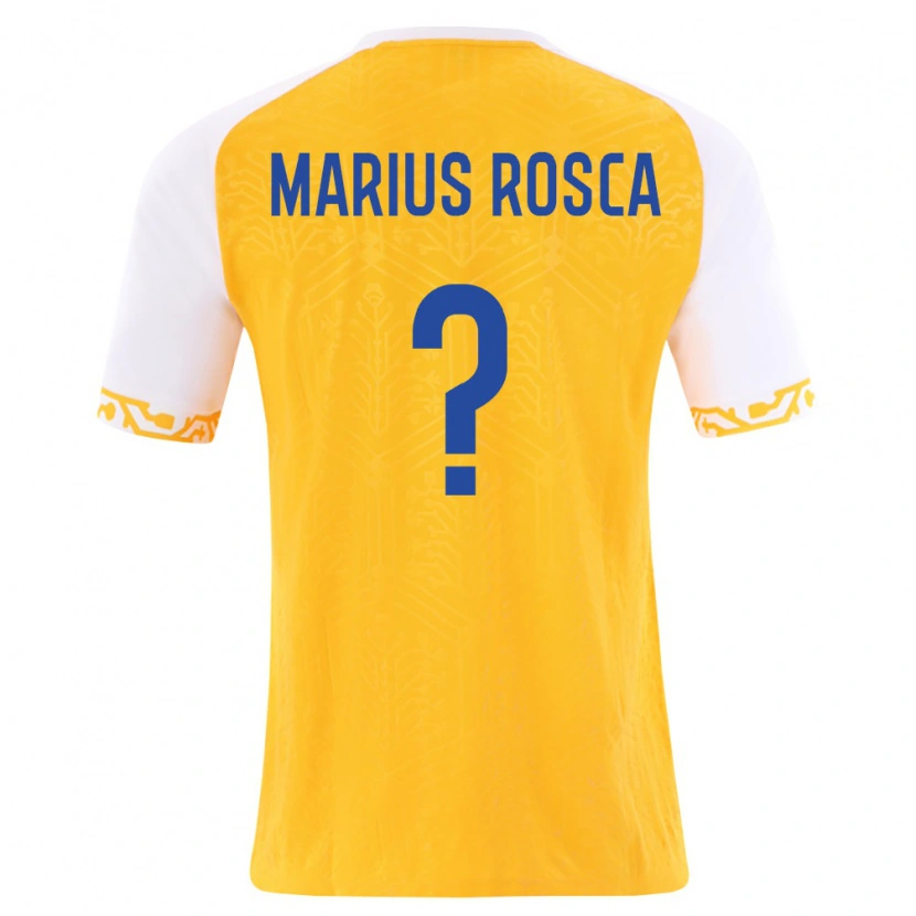 DanxenレディースモルドバMarius Rosca#0黄 白アウェイシャツ26-28ジャージーユニフォーム