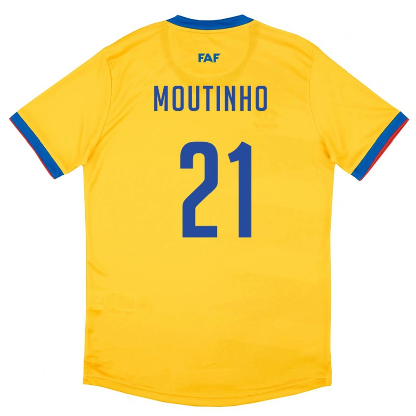 DanxenレディースアンドラJoel Moutinho#21黄 青 赤アウェイシャツ26-28ジャージーユニフォーム