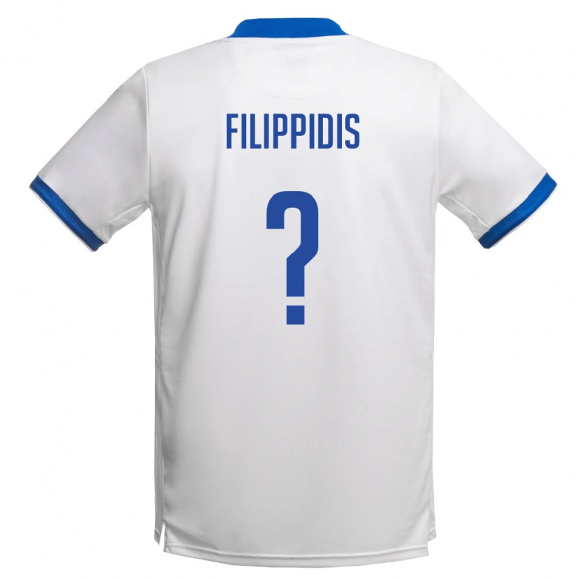 DanxenレディースキプロスMarios Filippidis#0白 ロイヤルブルーアウェイシャツ26-28ジャージーユニフォーム